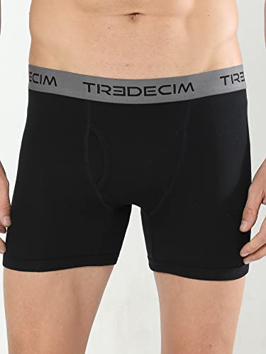 TREDECIM Men's Organic Cotton Ultra Comfort Knit Boxers Briefs Underwear Without Side Seams 3-Pack2