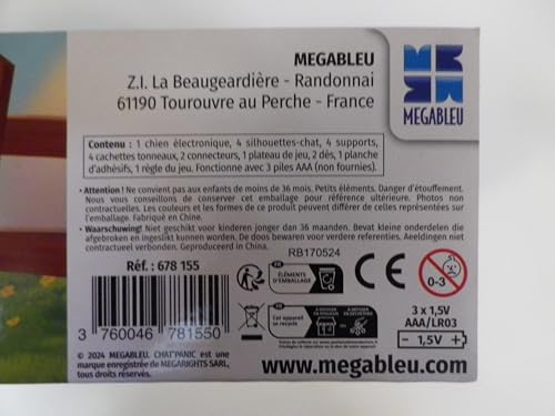 Jeu de société MEGABLEU Chat'Panic Avance ton chat évite le chien Moloss’ - vue 9