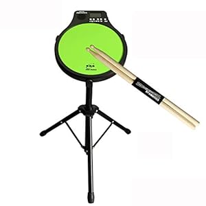 QLTY Elektronische Dumb Drum Pad Metronoom,12 inch Drum Practice Pad Draagbaar,In hoogte verstelbare opvouwbare domme…