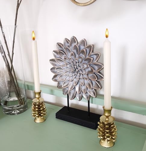 Bstgifts PINECONE CH Iron Pine Cone Candlesticks/Pine Cone Taper Candle Holders/Mid Century Christmas Decor/French Country Farmhouse Décor thumb #5