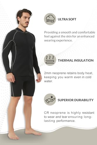 Men's Super Stretch Wetsuit Top & Shorts 2mm Talla Pequeña miniatura 4