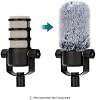 Filtro antipop de piel para PodMic - Cubierta de viento para micrófono personalizada para micrófono de podcasting Rode PodMic para bloquear explosivas (Gris01) 8