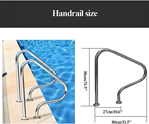 Barandal para piscina Acero inoxidable 80x80cm miniatura 5