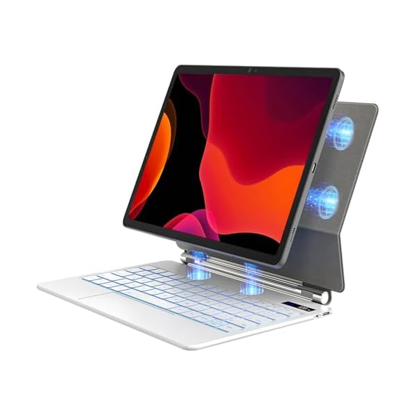 Keyboard Case for Samsung Galaxy Tab S9 FE 10.9'' Floating Cantilever Stand with Multi-Touch Trackpad S Pen Holder LCD Display Backlit Magnetic Keyboard for Galaxy Tab S9/S8/S7 11 Inch
