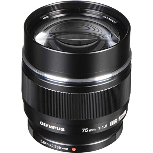 OLYMPUS M.Zuiko Digital 75mm F1.8 Black For Micro Four Thirds System Camera, Compact Design, Beautiful Bokeh,Bright