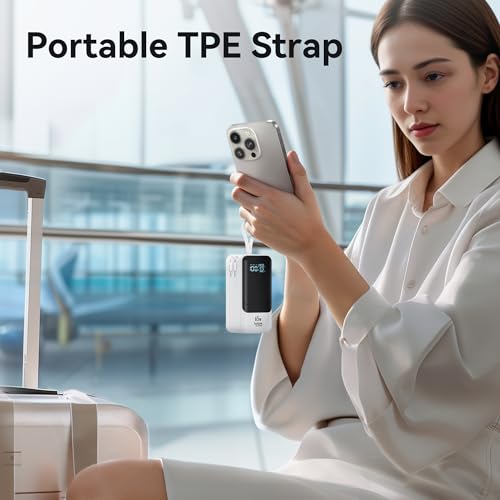 Fast Charging Power Bank 18400mAh 65W Portable Laptop Charger, LCD Display, Travel Essential Battery Pack with Built-in USB-C & Lightning Cables for iPhone 16/15/14/13/12 MacBook Samsung - image 8