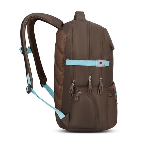 Image of Skybags Ontrak 17 Inch Compatible Laptop Backpack 30L | 3 Compartments with Quick-Access Front Pocket & Rain Cover | Air-Mesh Back Panel & Side Pocket | Office & Travel Backpack for Men & Women