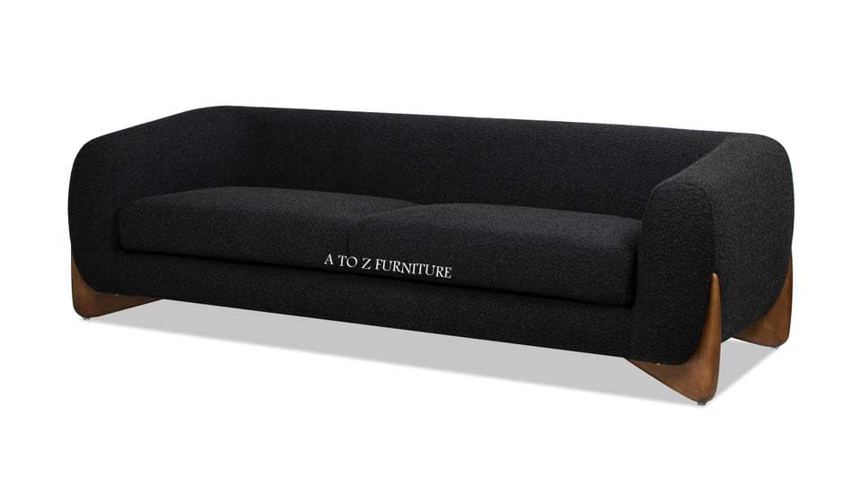 Image of A to Z Furniture Classic Chesterfield Sofa Set Luxury Chesterfield Sofa in for Home Living Room & Office (Black 3+1+1)