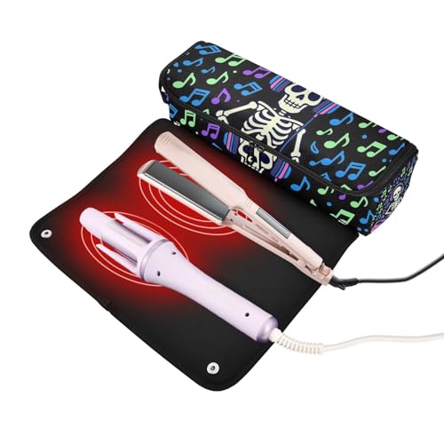 Bolsa organizadora para herramientas de cabello con tapete resistente al calor miniatura 2