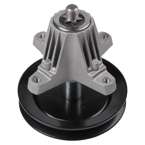 Lecreatekit Kit d'assemblage de broche pour tracteur tondeuse à gazon - Compatible avec 918-04822A, 618-04822A, 618-04950, avec poulie et boulon fileté, construction en métal robuste