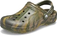 Crocs Unisex Adult Ralen Lined Clogs | Fuzzy Slippers, Army Green/Multi, 6 Men/8 Women