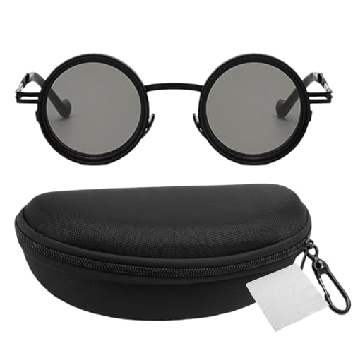 調光可能な偏光丸型サングラス - 防眩光アイウェア NDフィルターレンズ付き,フレ キシブルなシェード 偏光アイウェア | 釣り、ゴル フ、スポーツ、ドライビング、ビーチ、旅行、アウトドアアドベンチャー向け