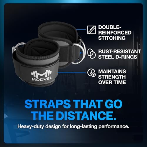 Sangle de cheville pour machine à câble avec support rembourré réglable