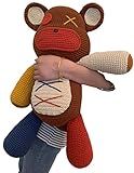 MBETA Handmade DIY Crochet Wool Knitting Doll Tibbers Bear Material Package Finished Product