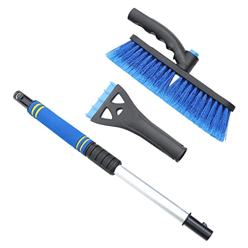 DECHOUS 1pc Snow Shovel Telescoping Snow Broom Windshield Retractable Snow Brush Car Ice Scraper and Brush Ice Scraper for Car Brush Snow Cleaning Brush Pp Winter