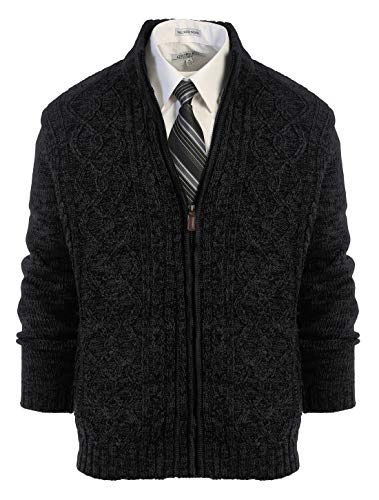 Gioberti Men's Heavyweight Twisted Knit Cardigan #TOP10