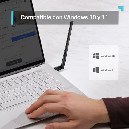 Wi-Fi 6 AX1800 USB Adapter compatible con Windows 11 y 10 6