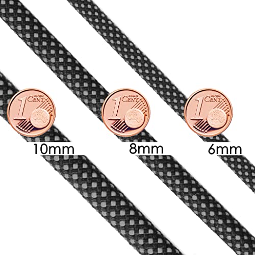 Ganzoo PPM Seil 5 m Zuschnitt, 8 mm, grau, geflochtenes Polypropylen multifilem Tauwerk, wetterfest und schwimmfähig, zum Knoten Flechten Takeln, für Hundeleine, Hunde-Halsband und DIY Projekte