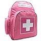 Jipemtra Red Emergency Backpack First Aid Bag Empty Medical First Aid Back Pack Treatment Trauma Bag for Paramedics Camping Vacation Outdoors Pet Dog Cat Travel Road Trip Cycling Riding (Pink fq)