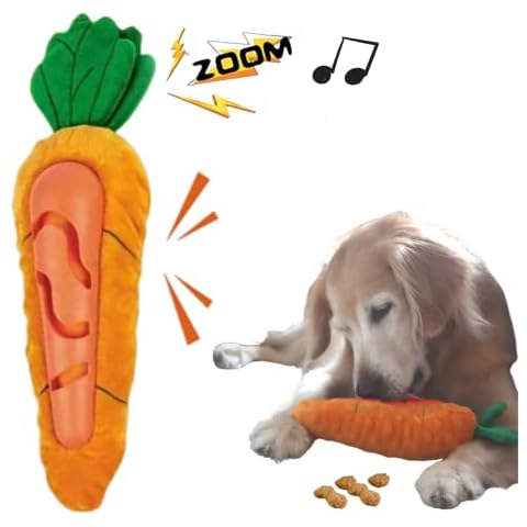 iFur Plüsch-Hunde-Puzzle-Spielzeug, interaktives Karotten-Hundespielzeug, langlebiges Gummi Cover