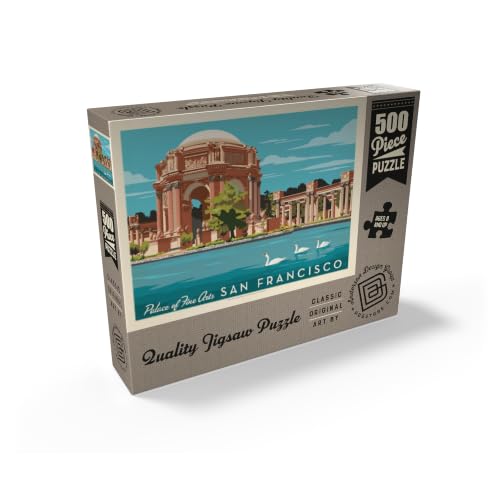 MyPuzzle San Francisco: Palace of Fine Arts, Vintage Poster - Rompecabezas Premium de 500 Piezas para Adultos miniatura 2