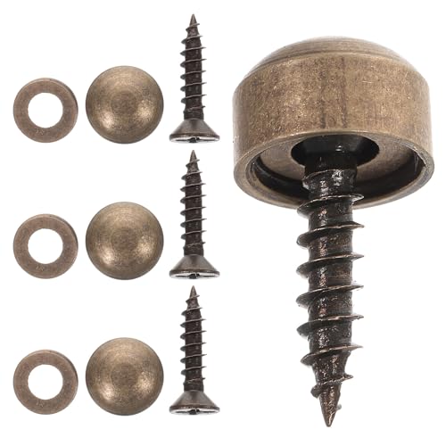 GATHINESS Tornillos Decorativos Autorroscantes para Espejo con Tapa Dorada de Cobre, Fáciles de Instalar y Resistentes al Óxido para Mesas de Café y Armarios