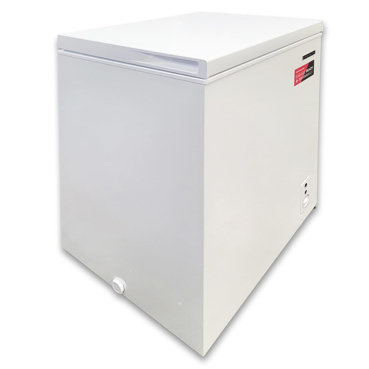 frigidaire efrf3003 chest deep freezer - garage-ready, 3.5 cu. ft. capacity, white - adjustable thermostat - removable vinyl coated wire basket - easy defrost drain