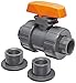 Hayward TB2075ST Series TB True Union Ball Valve, Socket/Threaded End, CPVC with FPM Seals, 3/4" Size