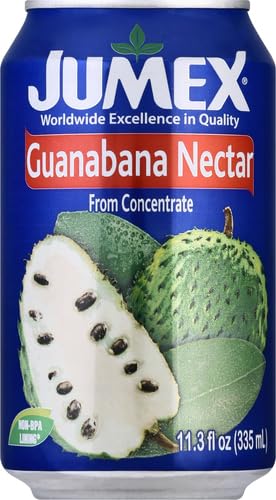 Image of Jumex Soursop Juice Nectar - Made with Guanabana Fruit Puree - Guanabana Juice Concentrate for Tropical Fruit Smoothie Mix, Cocktail Mixers & Kids Drinks & Beverages - 11.3oz, 2 Pack Canned Drink