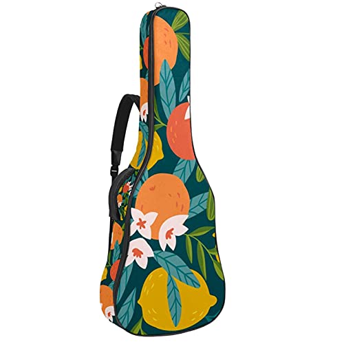 Housse guitare acoustique motif fleur de citron le cadeau idéal pour musicien passionné