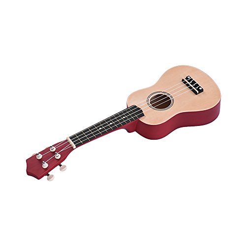 HUIOP 21 Polegada Ukulele Soprano Acústico Ukelele Uke Kit Basswood com Saco de Transporte Uke Cinta