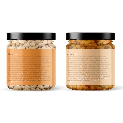 Image of Goshudh Cashew 250g + Raisin 250g Combo Pack | Heart-Healthy Fats & Natural Antioxidants, Premium Dry Fruits (500gm Combo Pack)