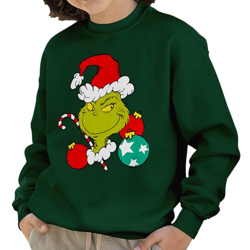 Isaac Morris Limited The Grinch Definitely Naughty Kids and Adult Sized Crewneck Sweatshirt
