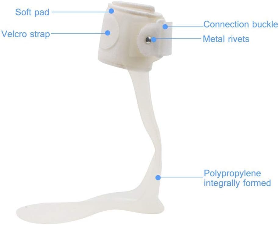 HUANGJUN Drop Orthosis Drop Foot ?Ankle and Foot Orthosis - Support for Drop Foot Nerve Injury Foot Position Relieve Pressure Postural Correction Brace, Left