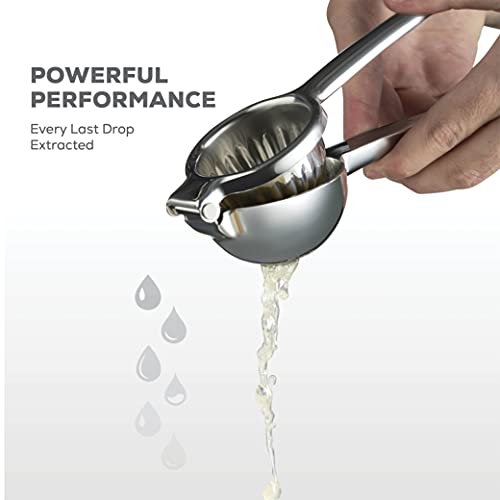 Premium Lemon Squeezer Stainless Steel - Heavy Duty Lime Squeezer, Lemon Juicer Manual With Comfortable Handle For Extracting All Juice Possible - Hand Citrus Juicer - Thumbnail 5