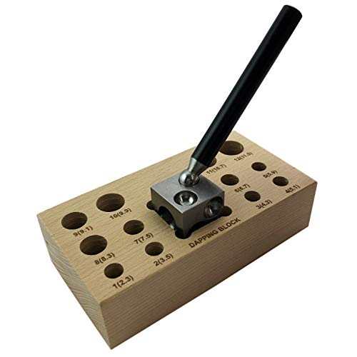 Dapping block 25 mm doté de 12 dépressions pour bomber le métal avec précision - 3