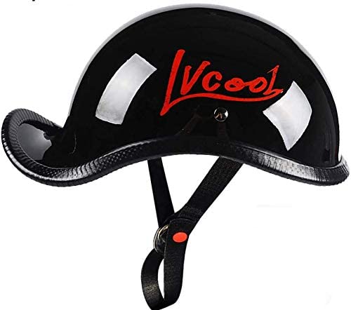 MRDAER Casco Retro de Motocicleta de Media caraMotocicletaCasco, Moda Gorra de béisbol Modelado para adultosCasco abiertoCruiser Chopper Ciclomotor Scooter MotoCasco Certificado ECE