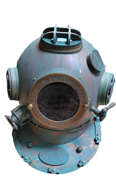 Generic Royal Navy Diving Divers Helmet, 1921 Deep Sea Anchor Engineering Diving Helmet, As shown in image