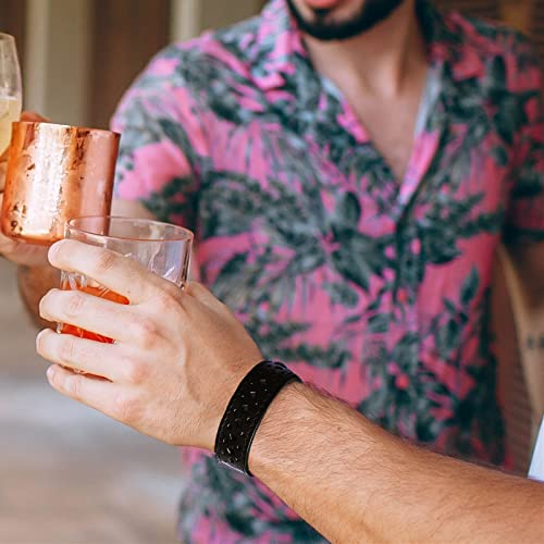 Sofyca Genuine Leather Bracelet For Women/Men Wide Adjustable Bracelet Retro Hollow Cuff For Best Friends Jewelry Gifts For Him/Her(Black) #TOP5