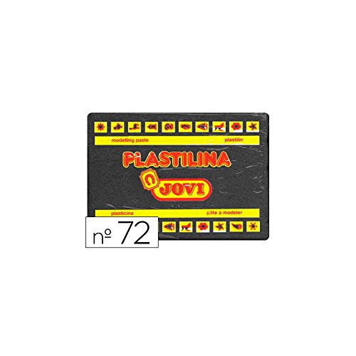 Jovi Caja de plastilina, 15 Pastillas, Color Negro (7215), 350 gramos