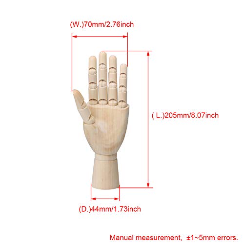 Rdexp Artist Art Model Wooden Articulated Left Hand Mannequin Manikin Flexible Hand #TOP3
