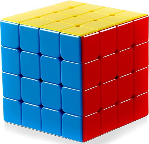 Image of Magic Cube 4x4x4 - Smoothly Stickerless High Speed for Kids, Speedy Stress Buster Brainstorming Puzzle Game, Mind Games for 14 Years and Up, Multi