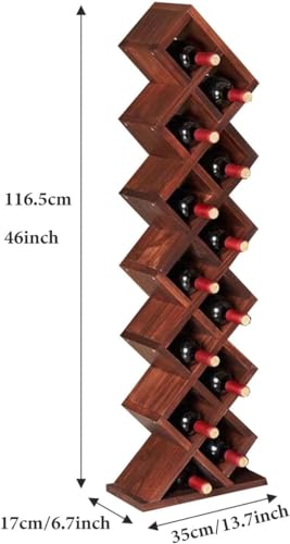 Soporte para vino de madera para 13 botellas miniatura 6