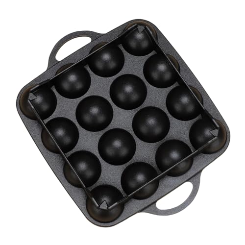 AOOOWER Bandeja antiadherente para hacer panqueques, panqueques, albóndigas, bandeja para hornear con 16 agujeros, de aluminio, para cocinar y hornear, pulpos, panqueques