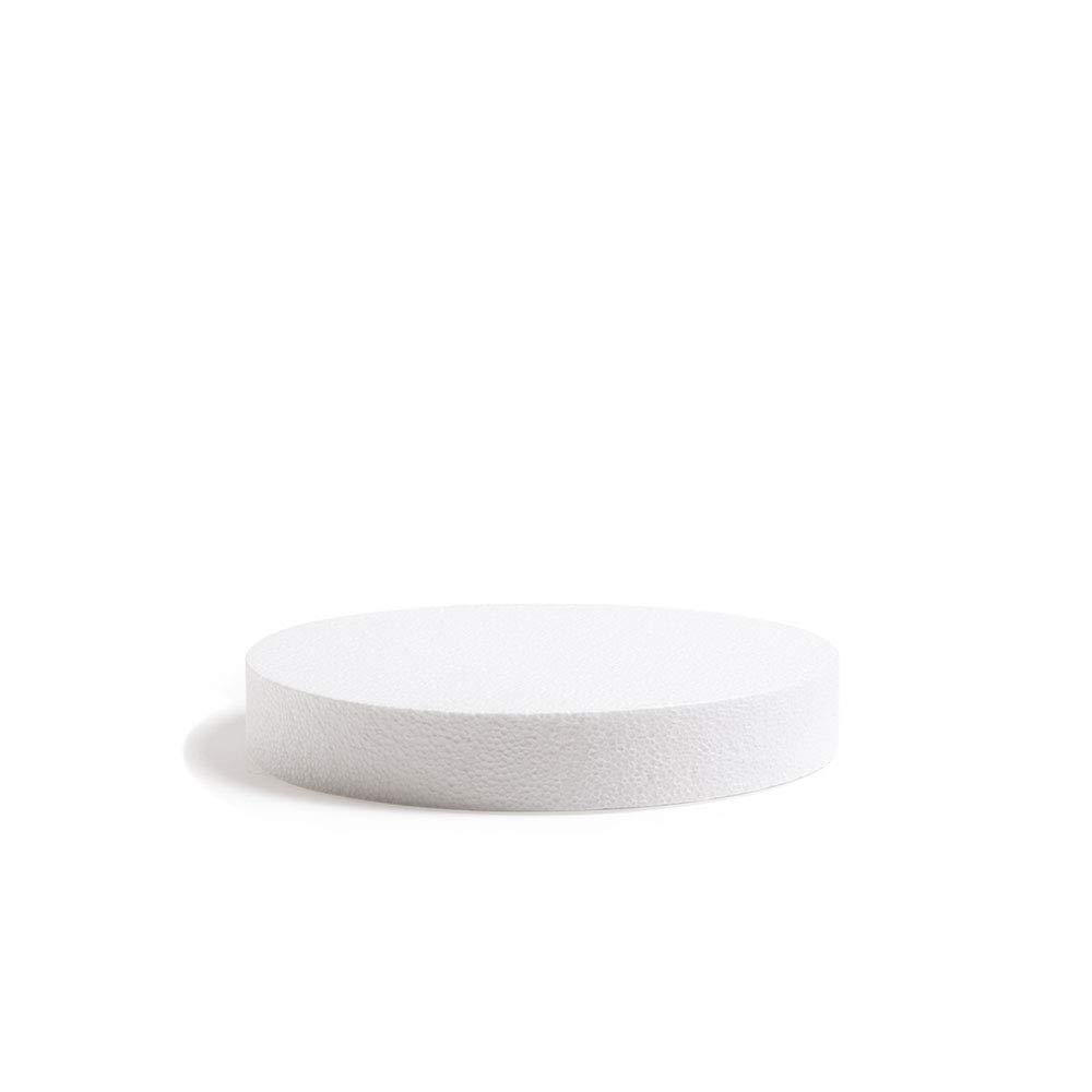 Decora 0173901 POLYSTYRENE Disk Ø 30X5H cm, Polistirolo, Off- White