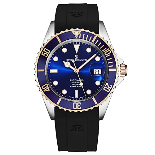 Men's 'Diver' Blue Dial Black Rubber Strap Swiss Automatic Watch 17571.2855