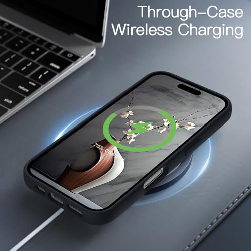 Coque iPhone 16 Pro noire antichoc rigide rigoureuse matte
