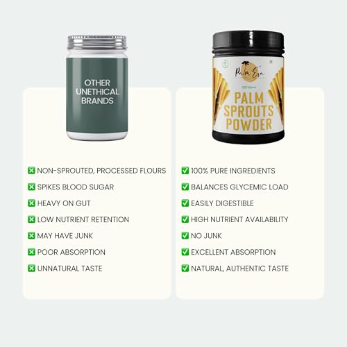 Image of Palm era Organic Sprouts Powder 350 gms | Nutrient-Rich Sprout Powder Packed with Plant-Based Protein | Natural Energy and Strength |For All Age Groups