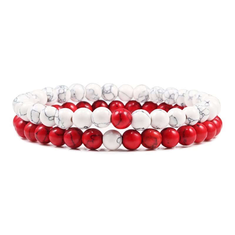 Bracelet Oeil de Tigre pour couple : bijoux de distance en pierre naturelle 6mm