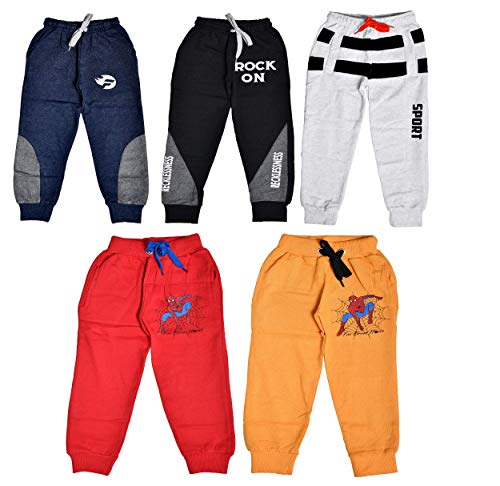 Image of Cotton Track Pant for Boys' & Girls' Slim Fit Joggers Sweatpants Pajamas (Pack of 5)